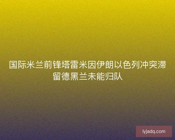 国际米兰前锋塔雷米因伊朗以色列冲突滞留德黑兰未能归队