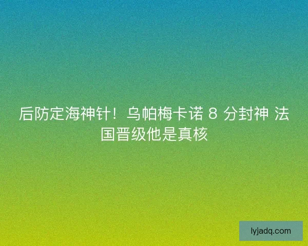 后防定海神针!乌帕梅卡诺 8 分封神 法国晋级他是真核 后防定海神针!乌帕梅卡诺 8 分封神 法国晋级他是真核